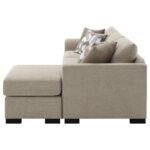 STOREY UPHOLSTERED SLEEPER SECTIONAL CHAISE SOFA CAMEL - Image 10