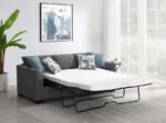 STOREY UPHOLSTERED SLEEPER SECTIONAL CHAISE SOFA GREY - Image 4