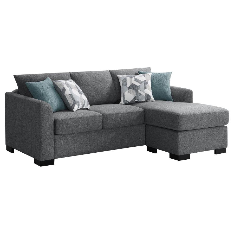 504779_04x900.jpg STOREY UPHOLSTERED SLEEPER SECTIONAL CHAISE SOFA GREY - Image 1
