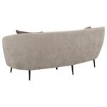 ELLORIE 3-PIECE UPHOLSTERED CURVED SOFA SET BEIGE - Image 4
