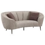 ELLORIE 3-PIECE UPHOLSTERED CURVED SOFA SET BEIGE - Image 6