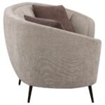 ELLORIE 3-PIECE UPHOLSTERED CURVED SOFA SET BEIGE - Image 8