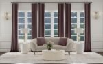 ELLORIE UPHOLSTERED CHANNEL BACK CURVED LOVESEAT BEIGE - Image 2