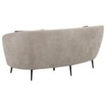 ELLORIE UPHOLSTERED CHANNEL BACK CURVED LOVESEAT BEIGE - Image 6