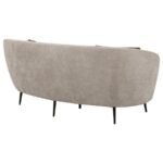 ELLORIE UPHOLSTERED CHANNEL BACK CURVED LOVESEAT BEIGE - Image 7