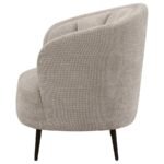 ELLORIE UPHOLSTERED CHANNEL BACK CURVED CHAIR BEIGE - Image 5