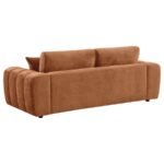 BURNETT 3-PIECE CHENILLE UPHOLSTERED SOFA SET BURNT ORANGE - Image 4