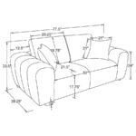 BURNETT 3-PIECE CHENILLE UPHOLSTERED SOFA SET BURNT ORANGE - Image 10