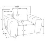 BURNETT 3-PIECE CHENILLE UPHOLSTERED SOFA SET BURNT ORANGE - Image 11