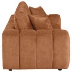 BURNETT CHENILLE UPHOLSTERED WIDE ARM SOFA BURNT ORANGE - Image 8