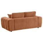 BURNETT CHENILLE UPHOLSTERED WIDE ARM LOVESEAT BURNT ORANGE - Image 6