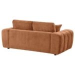 BURNETT CHENILLE UPHOLSTERED WIDE ARM LOVESEAT BURNT ORANGE - Image 7
