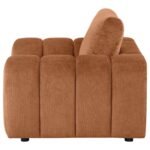 BURNETT CHENILLE UPHOLSTERED ACCENT CHAIR BURNT ORANGE - Image 5