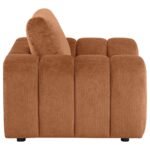 BURNETT CHENILLE UPHOLSTERED ACCENT CHAIR BURNT ORANGE - Image 8