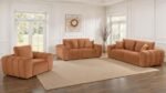 BURNETT CHENILLE UPHOLSTERED ACCENT CHAIR BURNT ORANGE - Image 11