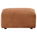 BURNETT CHENILLE UPHOLSTERED OTTOMAN BURNT ORANGE - Image 3