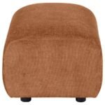 BURNETT CHENILLE UPHOLSTERED OTTOMAN BURNT ORANGE - Image 4
