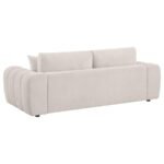 BURNETT 3-PIECE CHENILLE UPHOLSTERED SOFA SET IVORY - Image 4