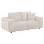 BURNETT 3-PIECE CHENILLE UPHOLSTERED SOFA SET IVORY - Image 5