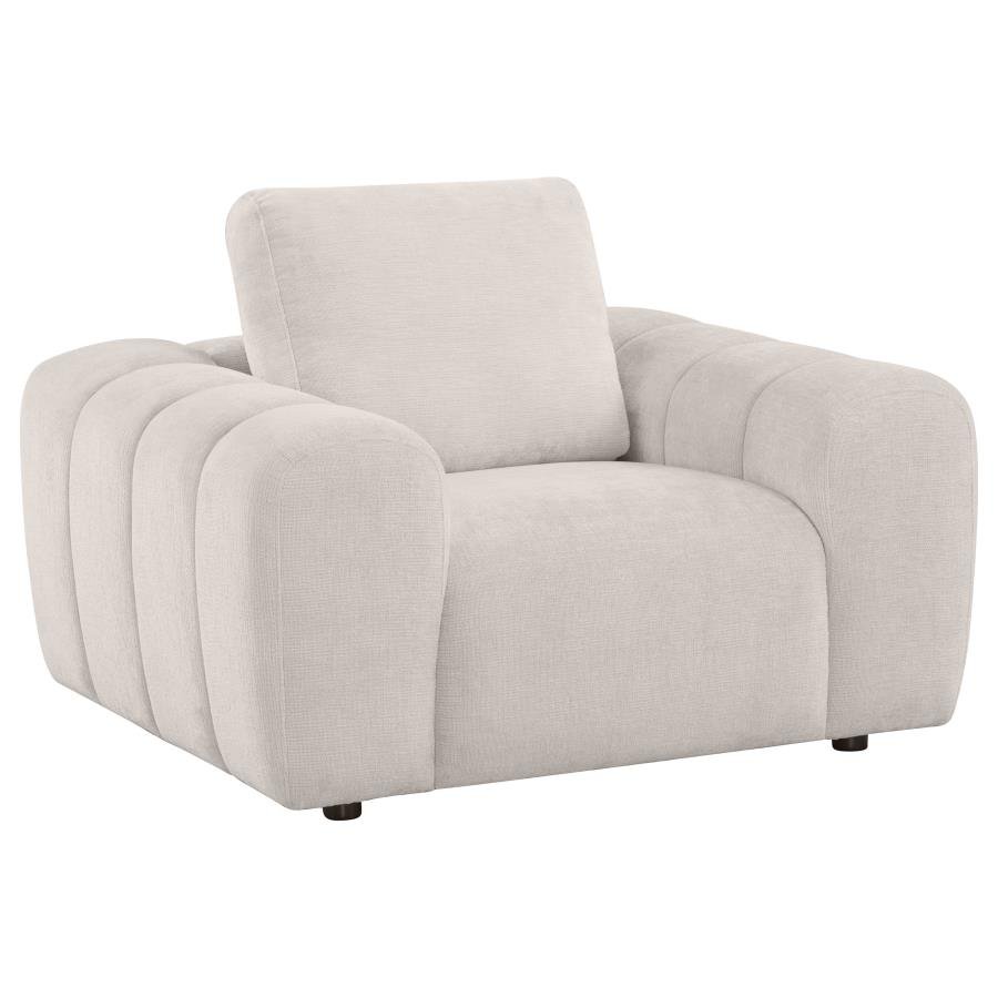 504957_02x900.jpg BURNETT CHENILLE UPHOLSTERED ACCENT CHAIR IVORY - Image 1
