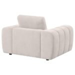 BURNETT CHENILLE UPHOLSTERED ACCENT CHAIR IVORY - Image 7