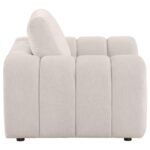 BURNETT CHENILLE UPHOLSTERED ACCENT CHAIR IVORY - Image 8