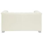 CHAVIANO UPHOLSTERED TRACK ARM LOVESEAT PEARL WHITE - Image 6