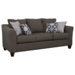 SALIZAR 3-PIECE UPHOLSTERED FLARED ARM SOFA SET GREY - Image 3