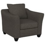 SALIZAR 3-PIECE UPHOLSTERED FLARED ARM SOFA SET GREY - Image 7