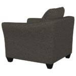SALIZAR UPHOLSTERED FLARED ARM ACCENT CHAIR CHARCOAL GREY - Image 6