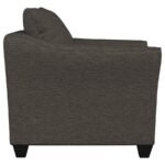 SALIZAR UPHOLSTERED FLARED ARM ACCENT CHAIR CHARCOAL GREY - Image 9