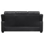 FINLEY 3-PIECE UPHOLSTERED PADDED ARM TUFTED SOFA SET BLACK - Image 5