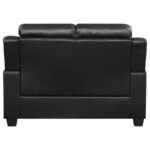 FINLEY 3-PIECE UPHOLSTERED PADDED ARM TUFTED SOFA SET BLACK - Image 9