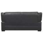 ARABELLA 3-PIECE UPHOLSTERED PADDED ARM SOFA SET GREY - Image 4