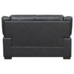 ARABELLA 3-PIECE UPHOLSTERED PADDED ARM SOFA SET GREY - Image 6