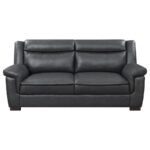 ARABELLA UPHOLSTERED PADDED ARM SOFA GREY - Image 3