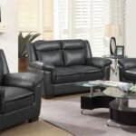 ARABELLA UPHOLSTERED PADDED ARM LOVESEAT GREY - Image 2