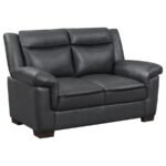 ARABELLA UPHOLSTERED PADDED ARM LOVESEAT GREY
