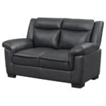ARABELLA UPHOLSTERED PADDED ARM LOVESEAT GREY - Image 4