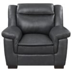 ARABELLA UPHOLSTERED PADDED ARM ACCENT CHAIR GREY - Image 3