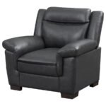 ARABELLA UPHOLSTERED PADDED ARM ACCENT CHAIR GREY - Image 4