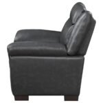 ARABELLA UPHOLSTERED PADDED ARM ACCENT CHAIR GREY - Image 5