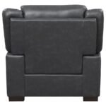 ARABELLA UPHOLSTERED PADDED ARM ACCENT CHAIR GREY - Image 6