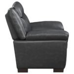 ARABELLA UPHOLSTERED PADDED ARM ACCENT CHAIR GREY - Image 7