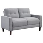 BOWEN 3-PIECE UPHOLSTERED TRACK ARM TUFTED SOFA SET GREY - Image 6