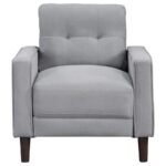BOWEN 3-PIECE UPHOLSTERED TRACK ARM TUFTED SOFA SET GREY - Image 10