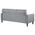 BOWEN UPHOLSTERED TRACK ARM TUFTED SOFA GREY - Image 7