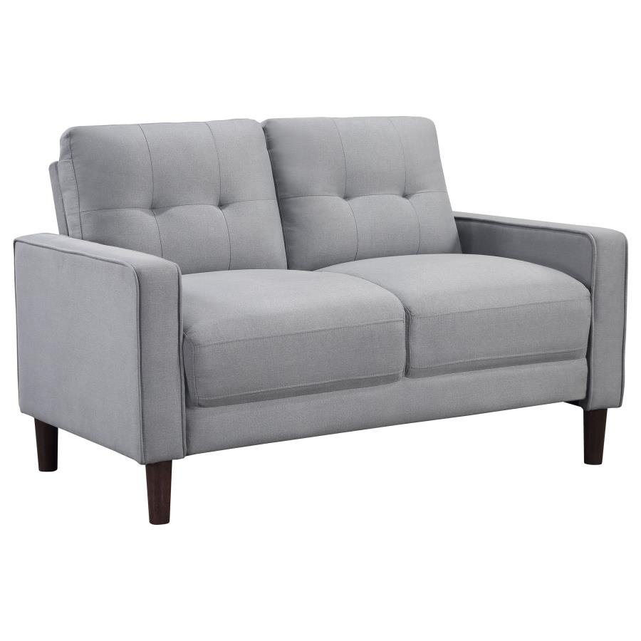 506782_02x900.jpg BOWEN UPHOLSTERED TRACK ARM TUFTED LOVESEAT GREY - Image 1