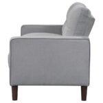 BOWEN UPHOLSTERED TRACK ARM TUFTED LOVESEAT GREY - Image 5