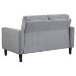 BOWEN UPHOLSTERED TRACK ARM TUFTED LOVESEAT GREY - Image 6
